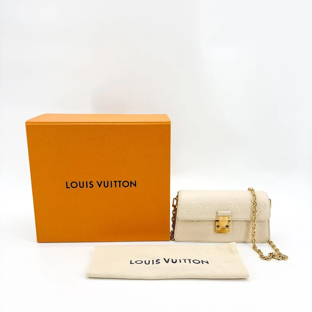 Louis Vuitton Lily Wallet on Chain Monogram Empreinte Creme Beige Leather Very good - Back View
