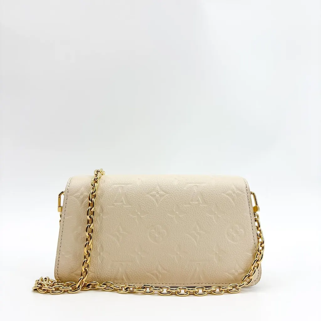 Louis Vuitton Lily Wallet on Chain Monogram Empreinte Creme Beige Leather Very good - Inside View