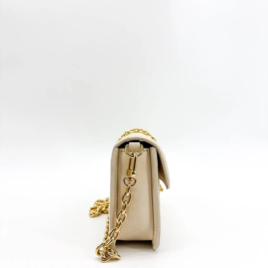 Louis Vuitton Lily Wallet on Chain Monogram Empreinte Creme Beige Leather Very good - Box View