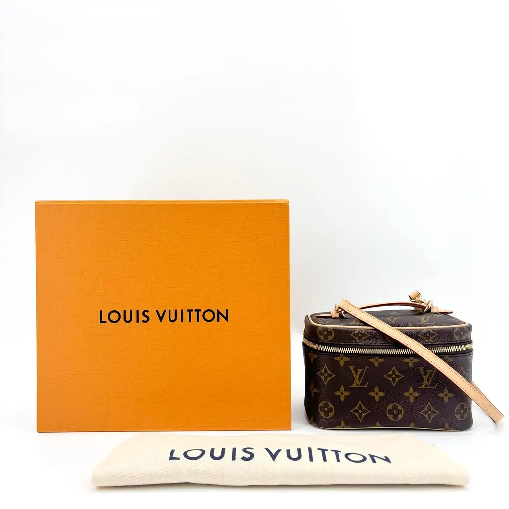 Louis Vuitton Nice Nano Monogram Brown Beige Canvas Very good - Back View