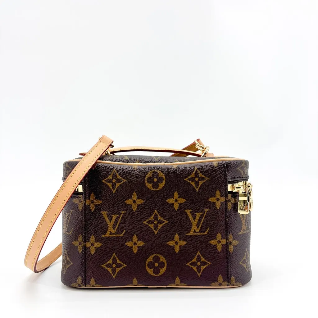 Louis Vuitton Nice Nano Monogram Brown Beige Canvas Very good - Inside View