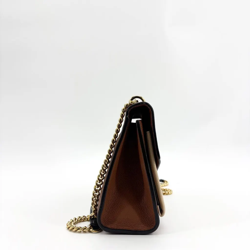 Louis Vuitton Lockme II BB Shoulder Bag Brown Beige Beige Leather Good - Model View