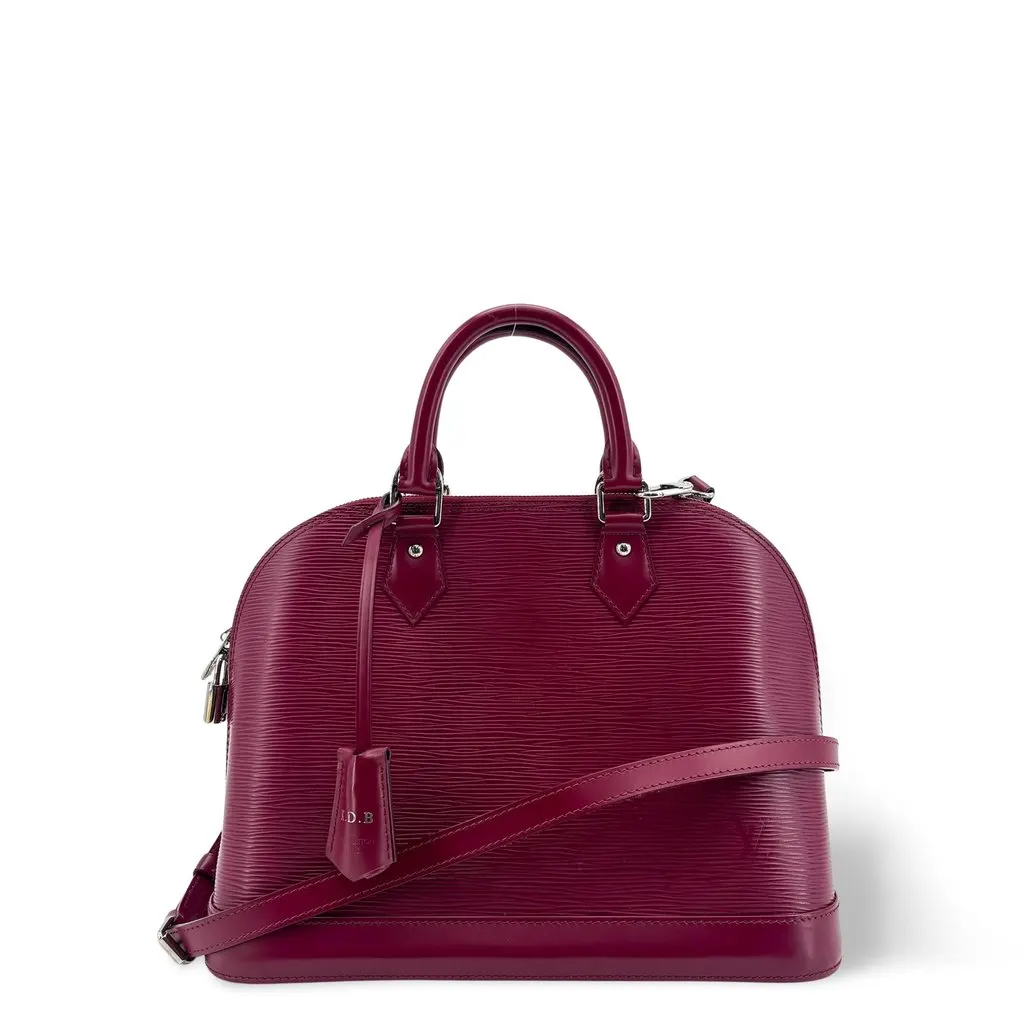 Louis Vuitton Epi Alma PM Fuchsia Burgundy Leather Very good - Front View