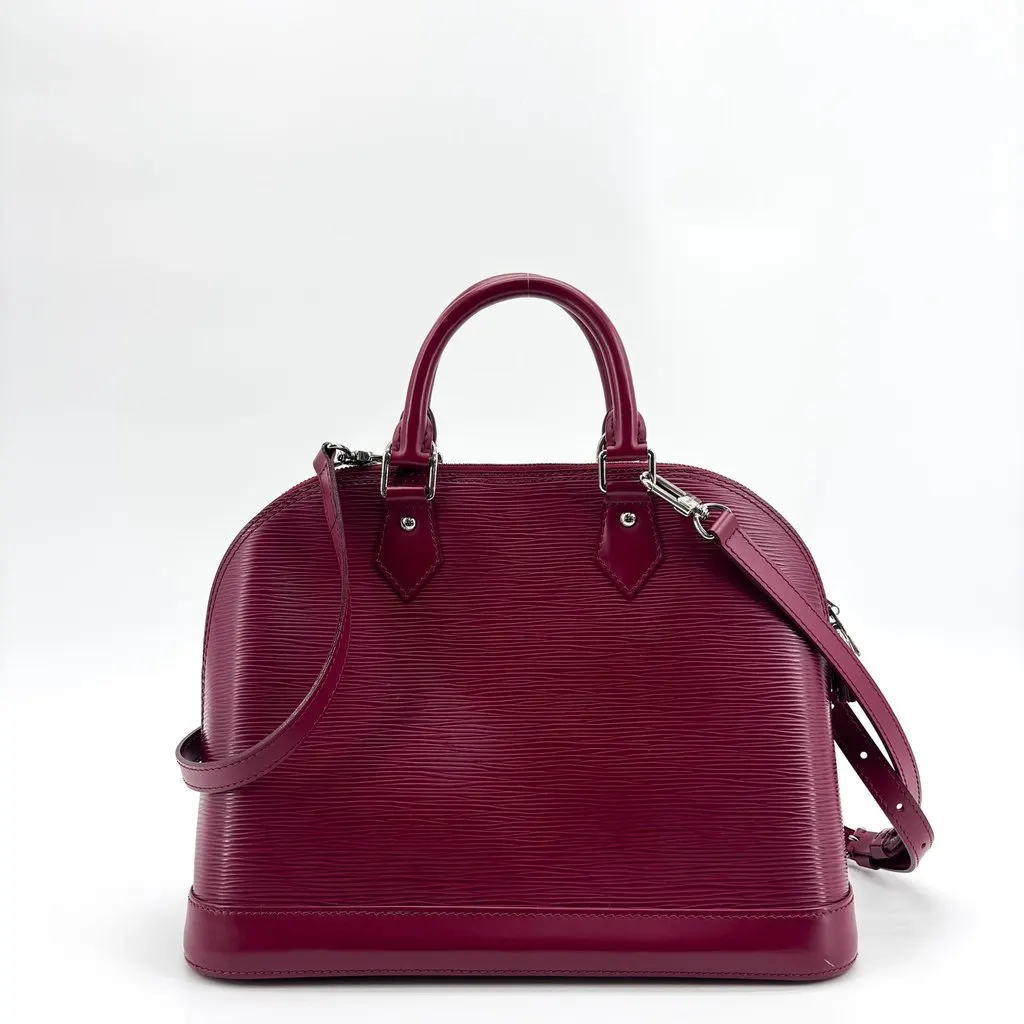 Louis Vuitton Epi Alma PM Fuchsia Burgundy Leather Very good - Inside View