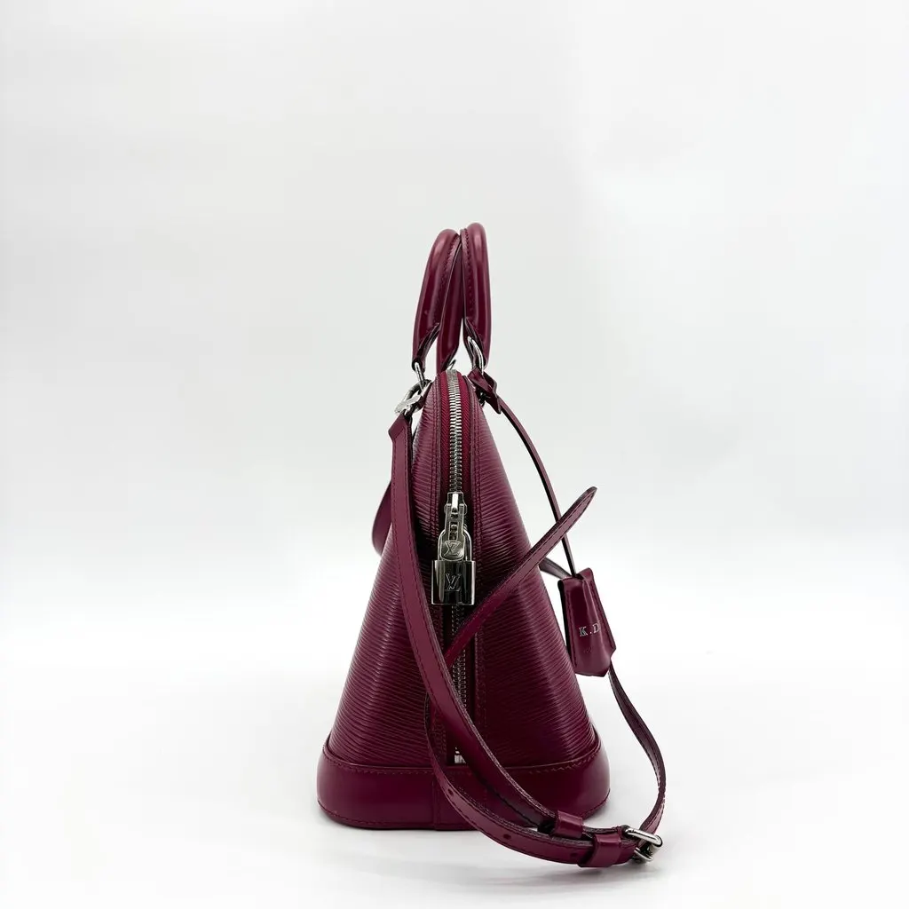 Louis Vuitton Epi Alma PM Fuchsia Burgundy Leather Very good - Box View