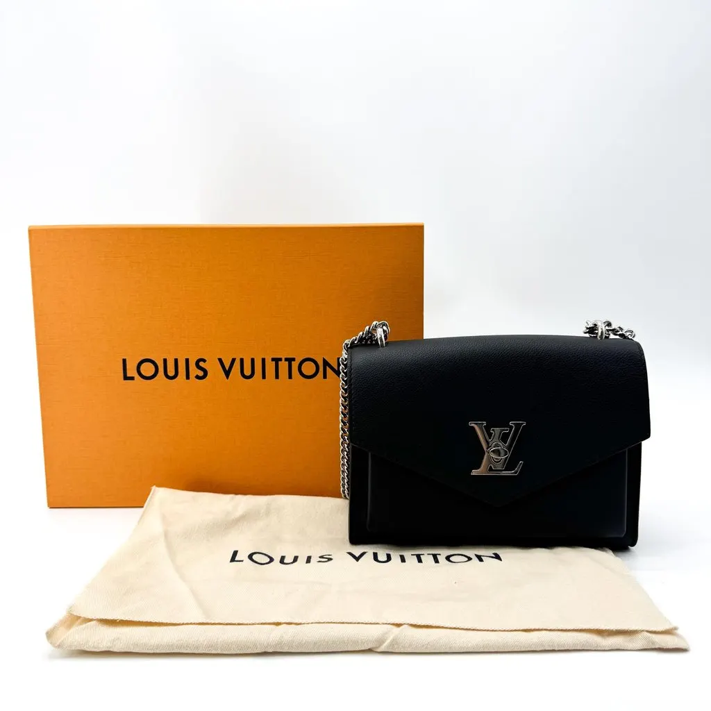 Louis Vuitton Mylockme BB Black Silver Black Leather Very good - Back View