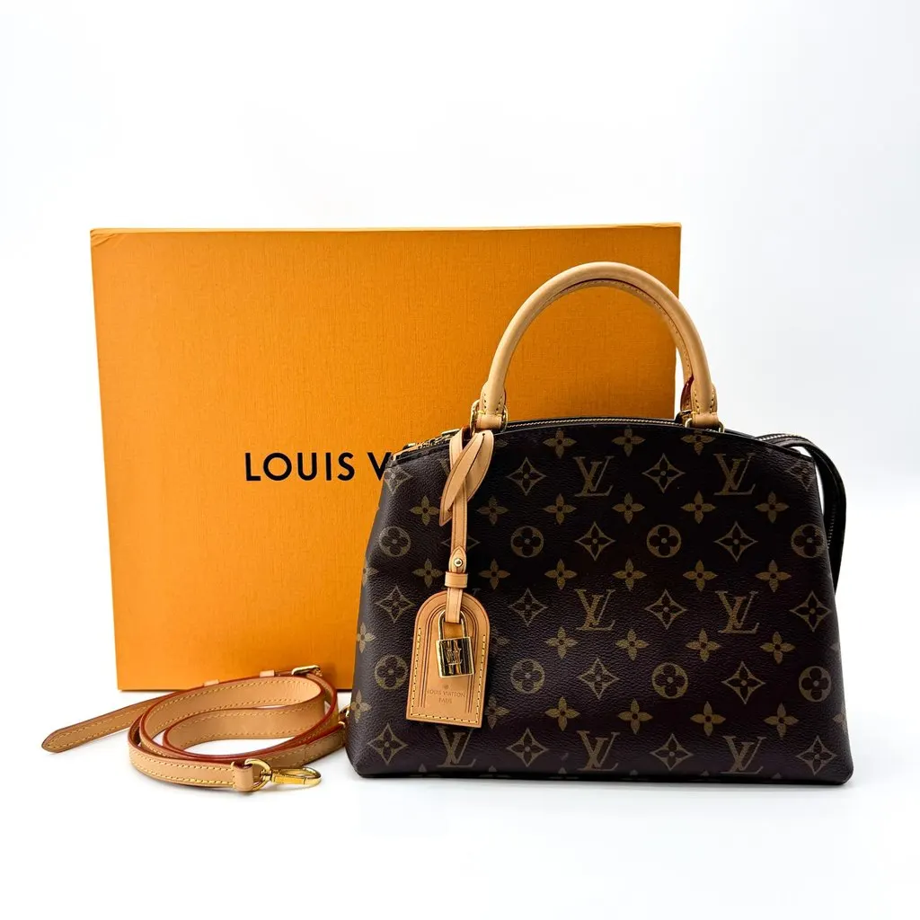 Louis Vuitton Monogram Flower Zipped Tote PM Beige Canvas Very good - Back View