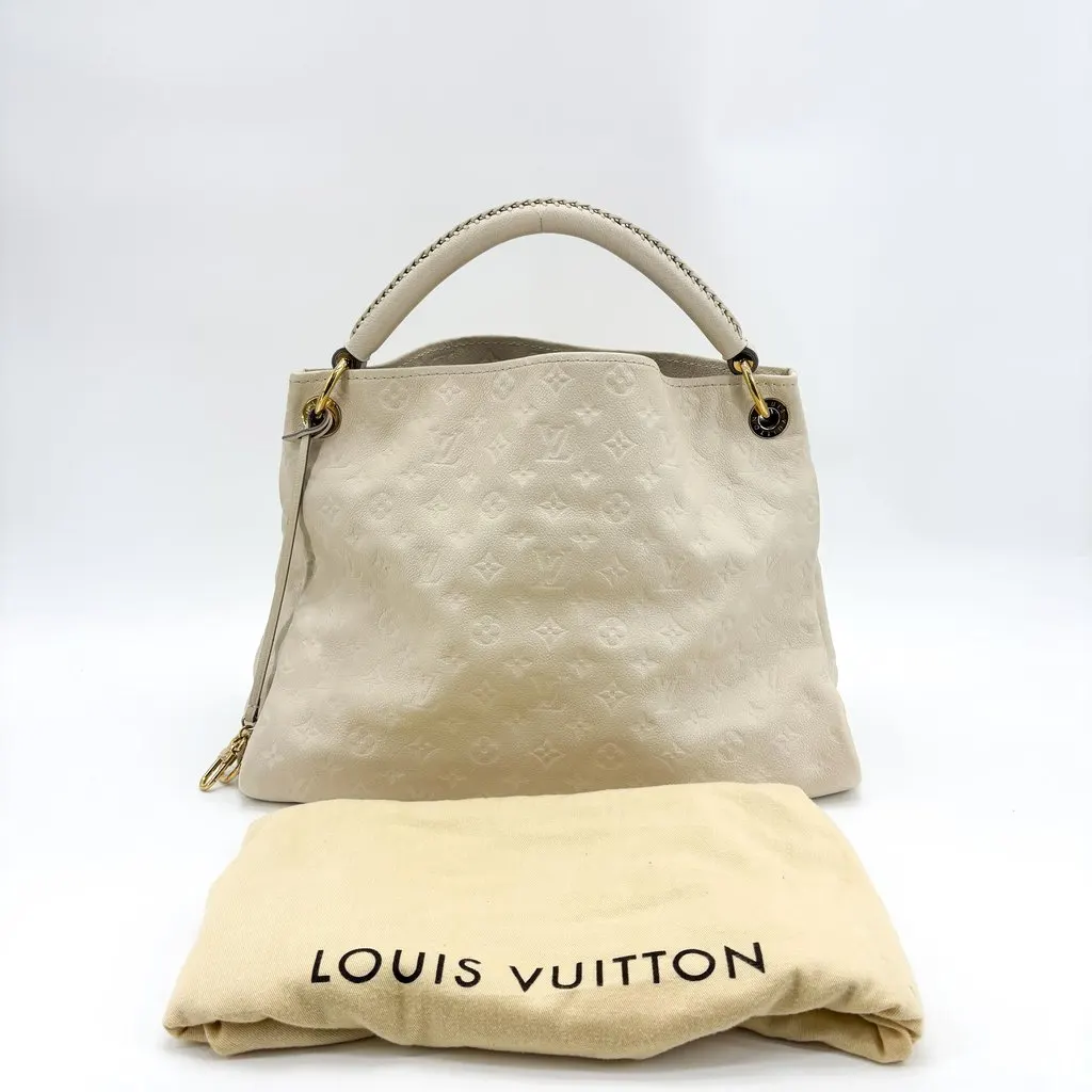 Louis Vuitton Artsy MM Monogram Empreinte Beige Beige Leather Good - Back View