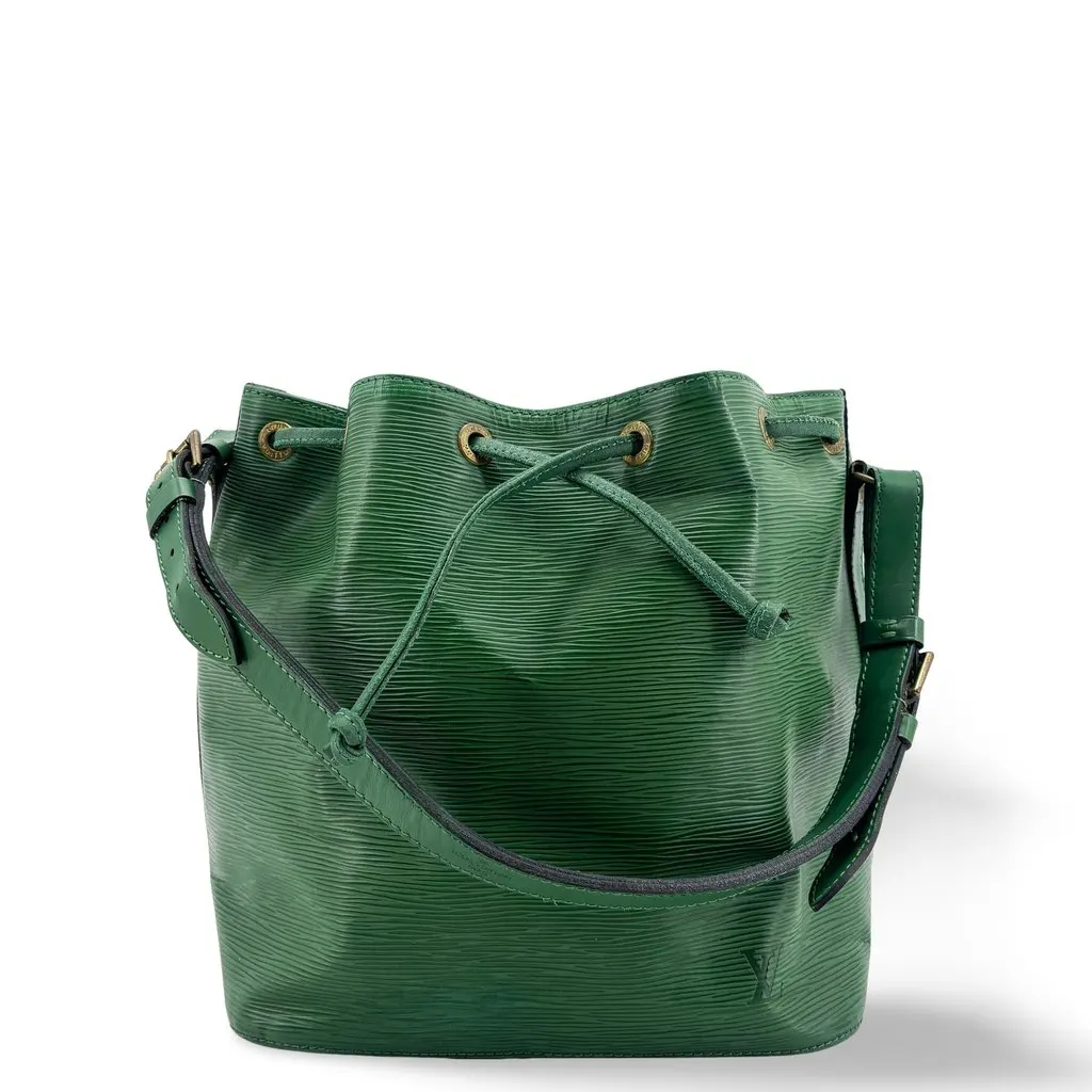 Louis Vuitton Epi Petit Noe Green Green Leather Good - Front View