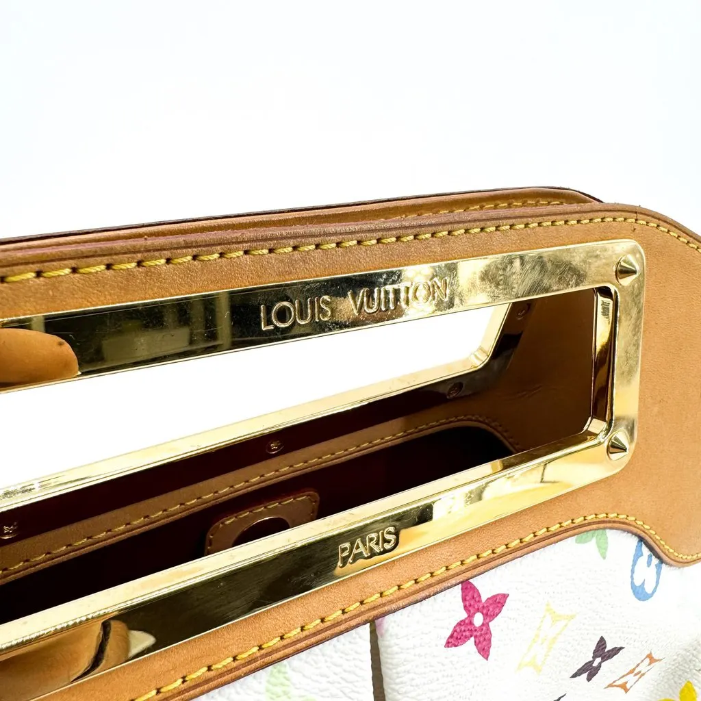 Louis Vuitton Monogram Multicolor Judy PM White Brown Canvas Very good - Model View