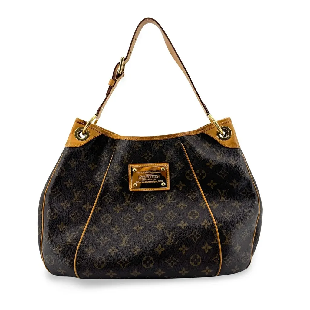 Louis Vuitton Monogram Galliera PM Shoulder Bag Brown Beige Canvas Fair - Front View
