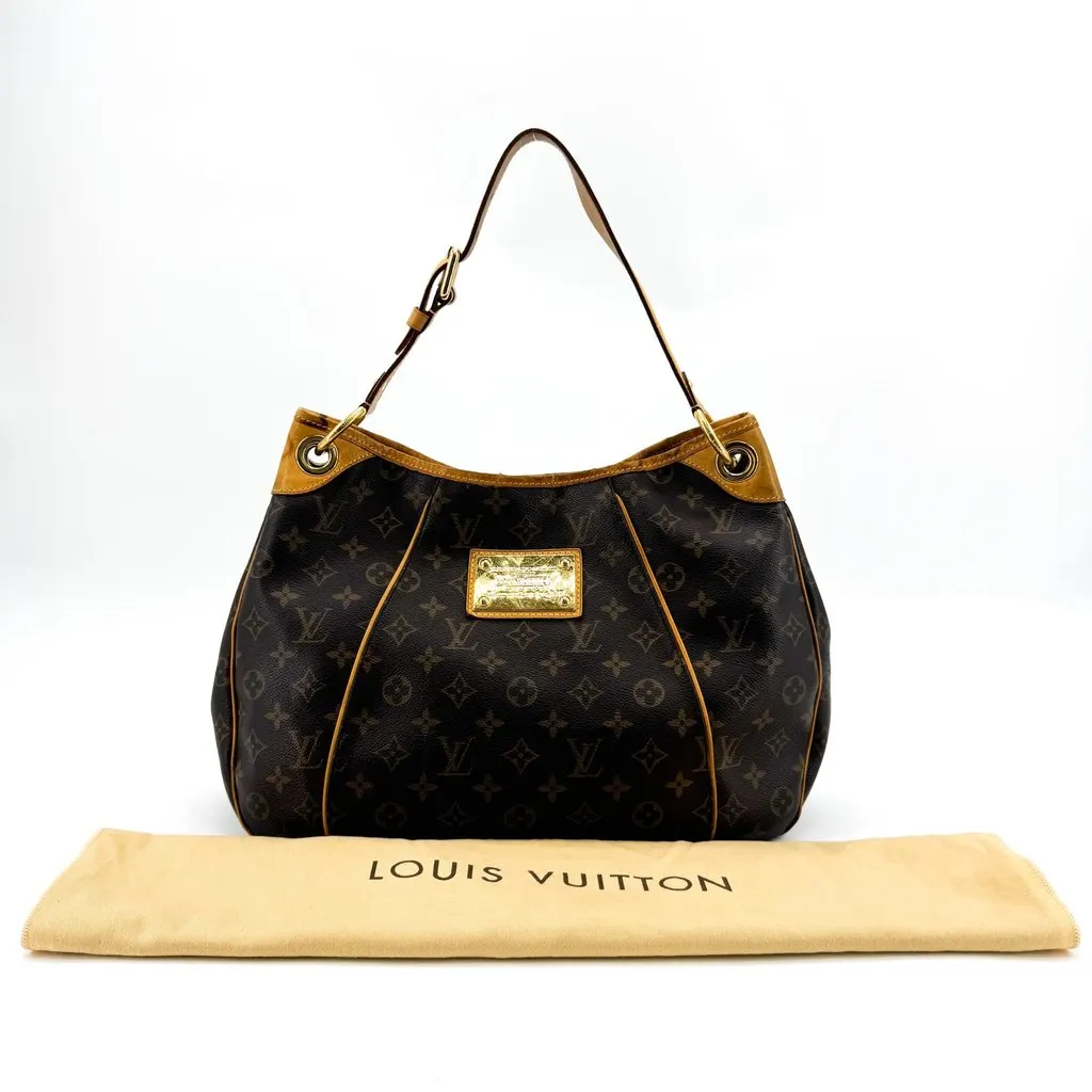 Louis Vuitton Monogram Galliera PM Shoulder Bag Brown Beige Canvas Fair - Back View
