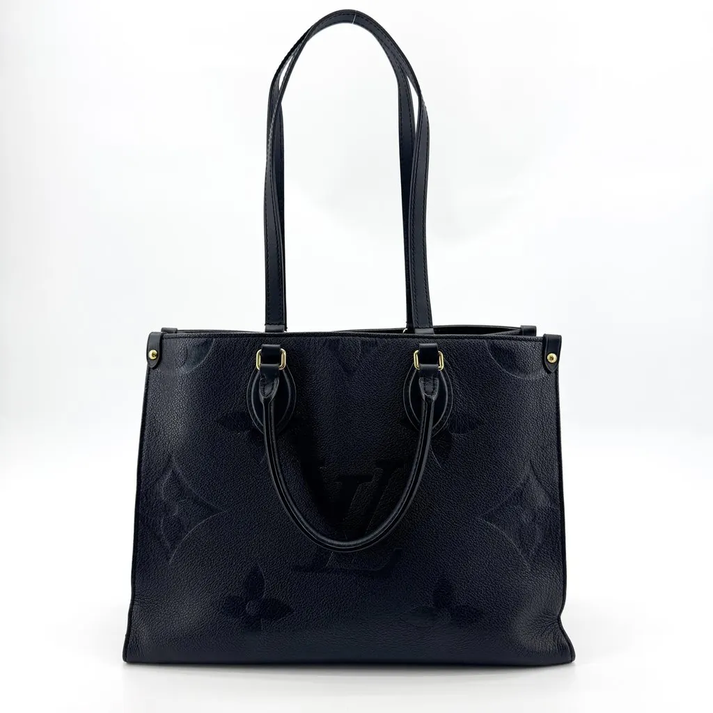 Louis Vuitton Onthego MM Monogram Empreinte Marine Rouge Navy Leather Good - Back View