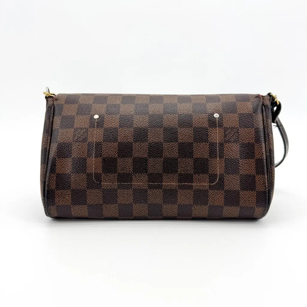 Louis Vuitton Damier Ebene Favorite PM Brown Canvas Good - Back View