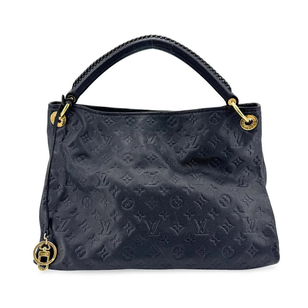 Louis Vuitton Artsy MM Monogram Empreinte Black Black Leather Fair - Front View