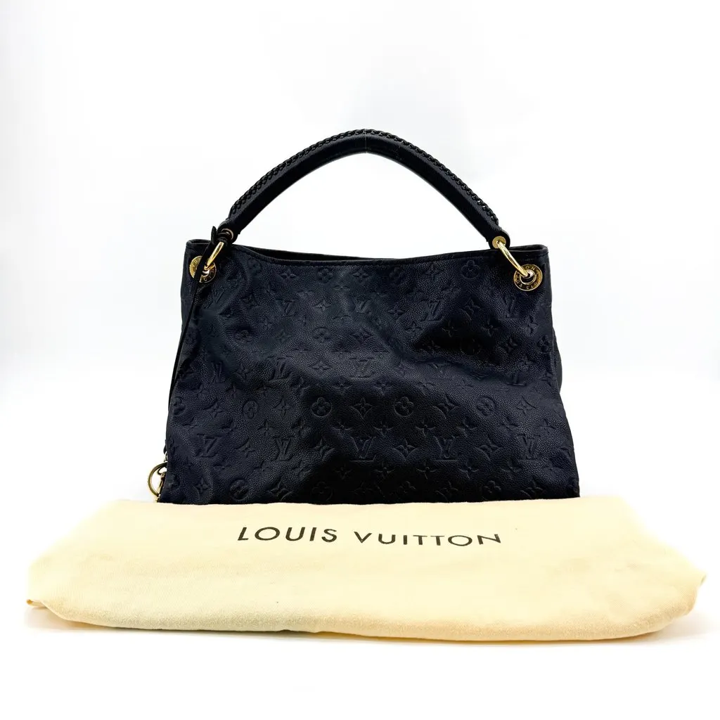 Louis Vuitton Artsy MM Monogram Empreinte Black Black Leather Fair - Back View