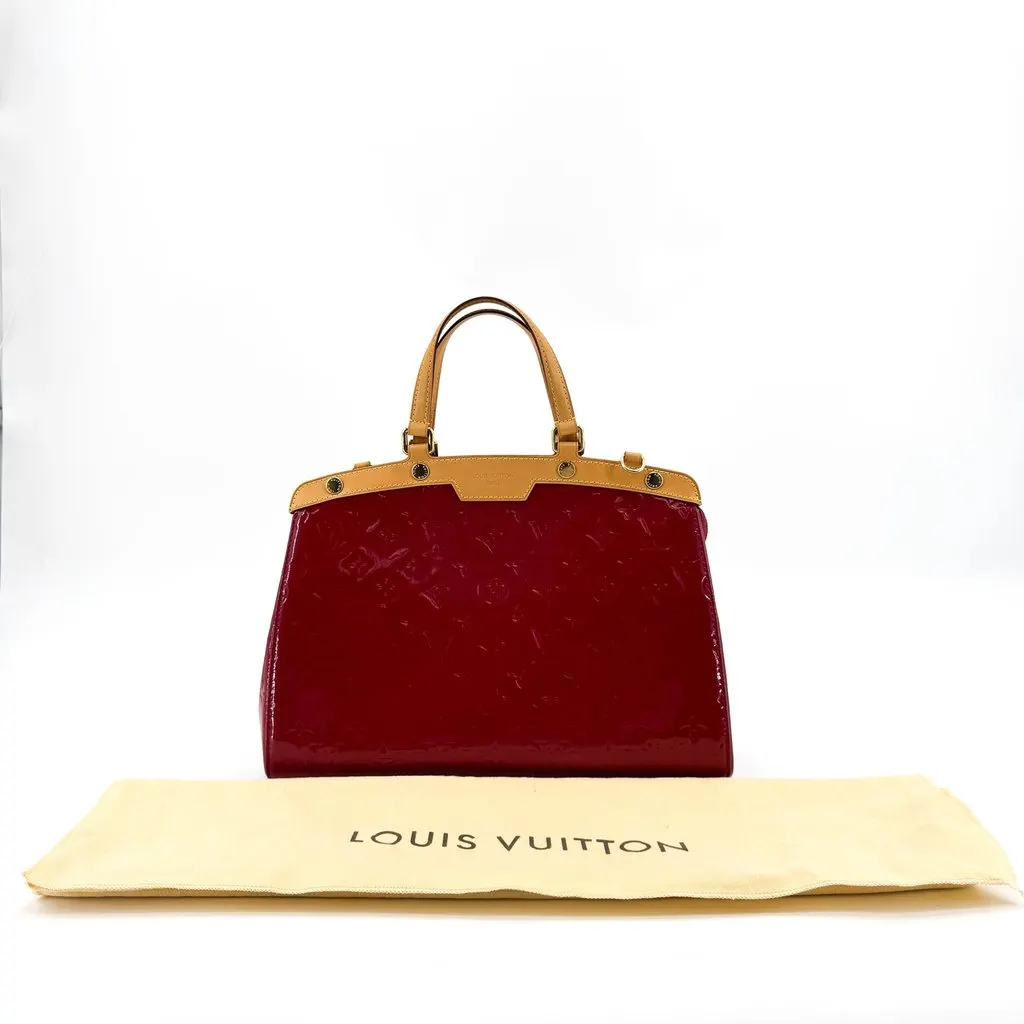 Louis Vuitton Monogram Vernis Sherwood PM Pomme d'Amour Beige Leather Very good - Back View