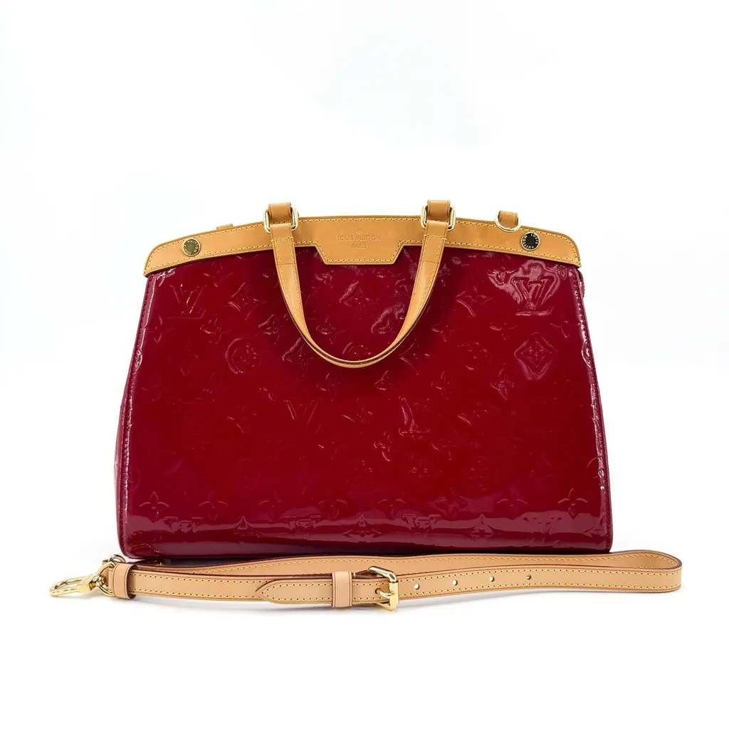 Louis Vuitton Monogram Vernis Sherwood PM Pomme d'Amour Beige Leather Very good - Inside View