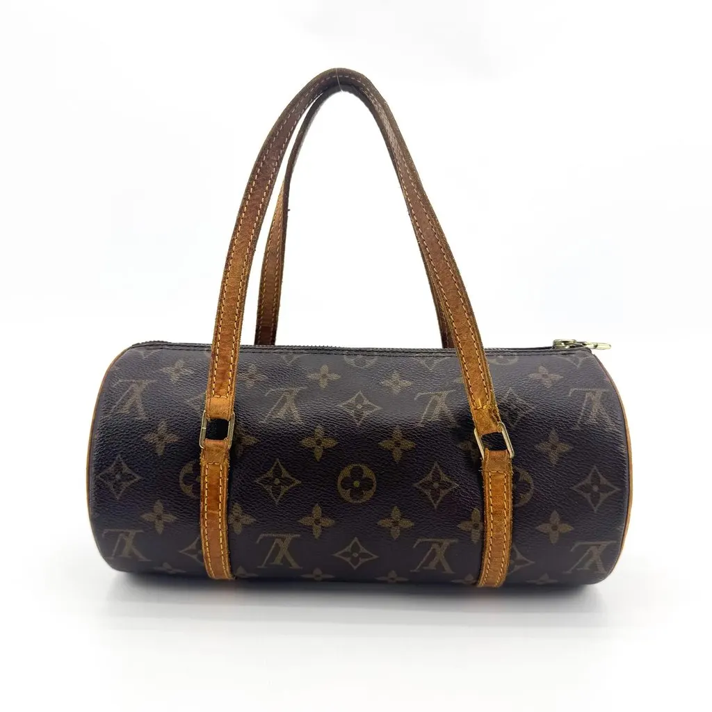 Louis Vuitton Monogram Papillon 26 Tote Bag Brown Brown Canvas Good - Back View