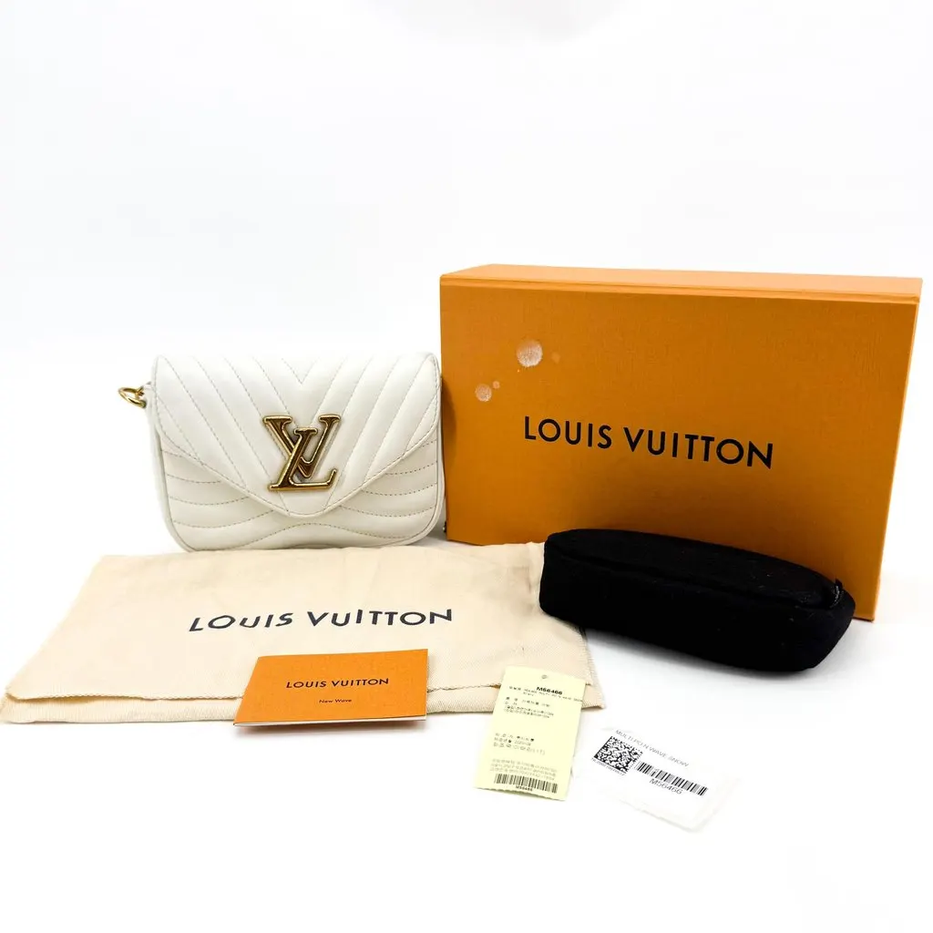Louis Vuitton New Wave Multi-Pochette Snow White Leather Good - Back View