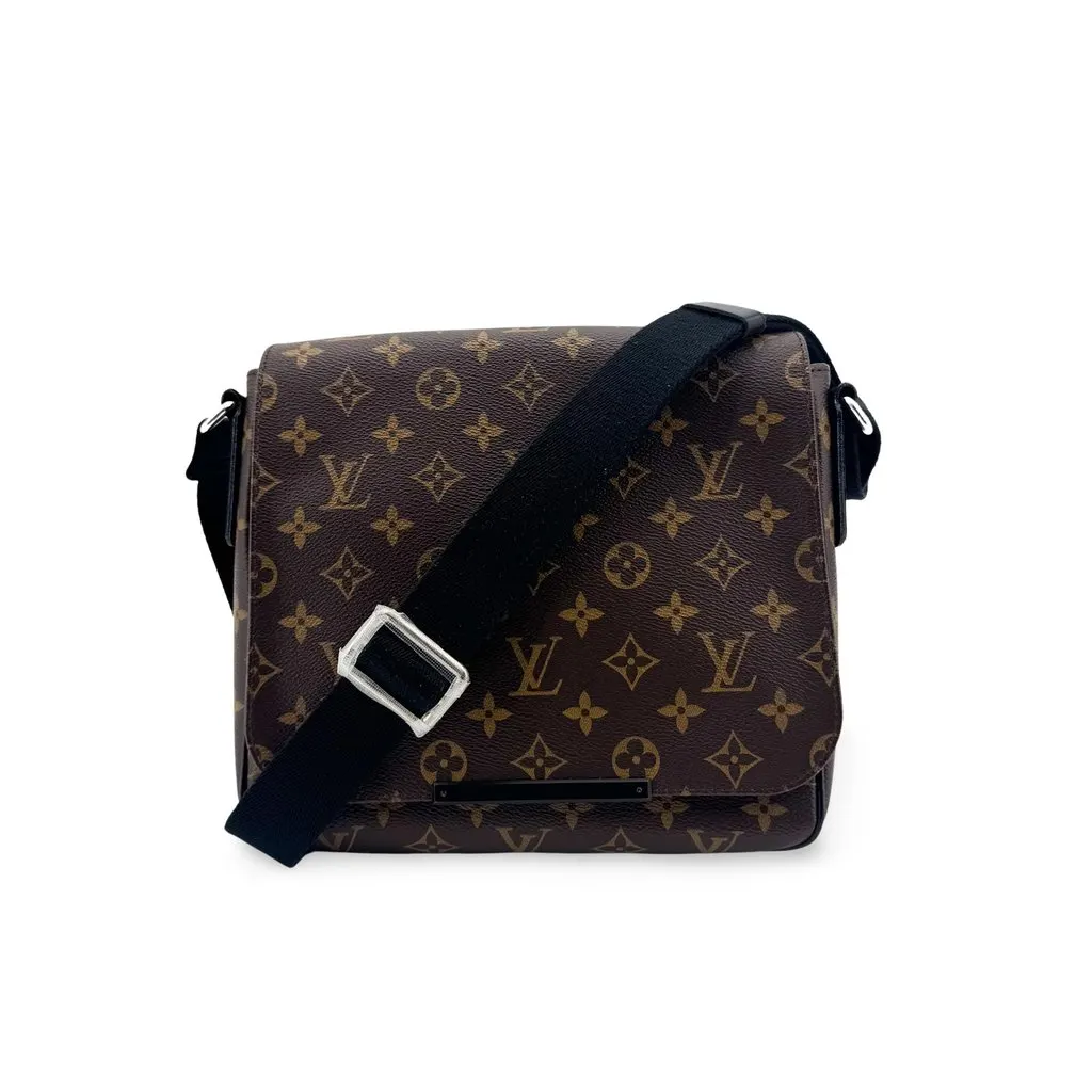 Louis Vuitton Monogram Macassar District PM Black Canvas Good - Front View
