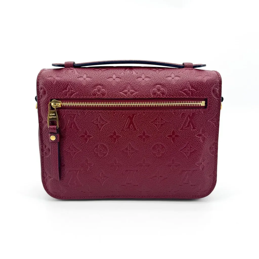 Louis Vuitton Pochette Metis Monogram Empreinte Burgundy Burgundy Leather Very good - Inside View