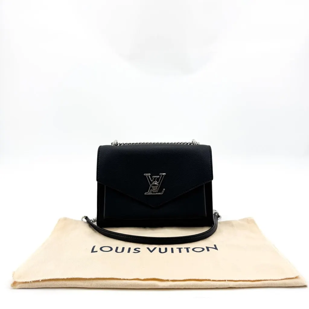 Louis Vuitton Mylockme BB Black Black Leather Very good - Back View