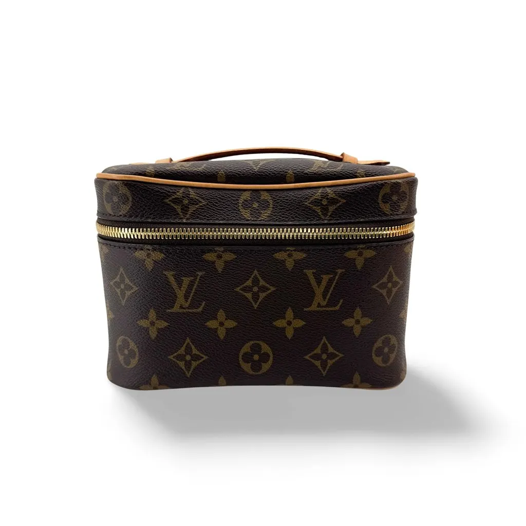Louis Vuitton Monogram Nice Mini Beauty Case Brown Brown Canvas Very good - Front View
