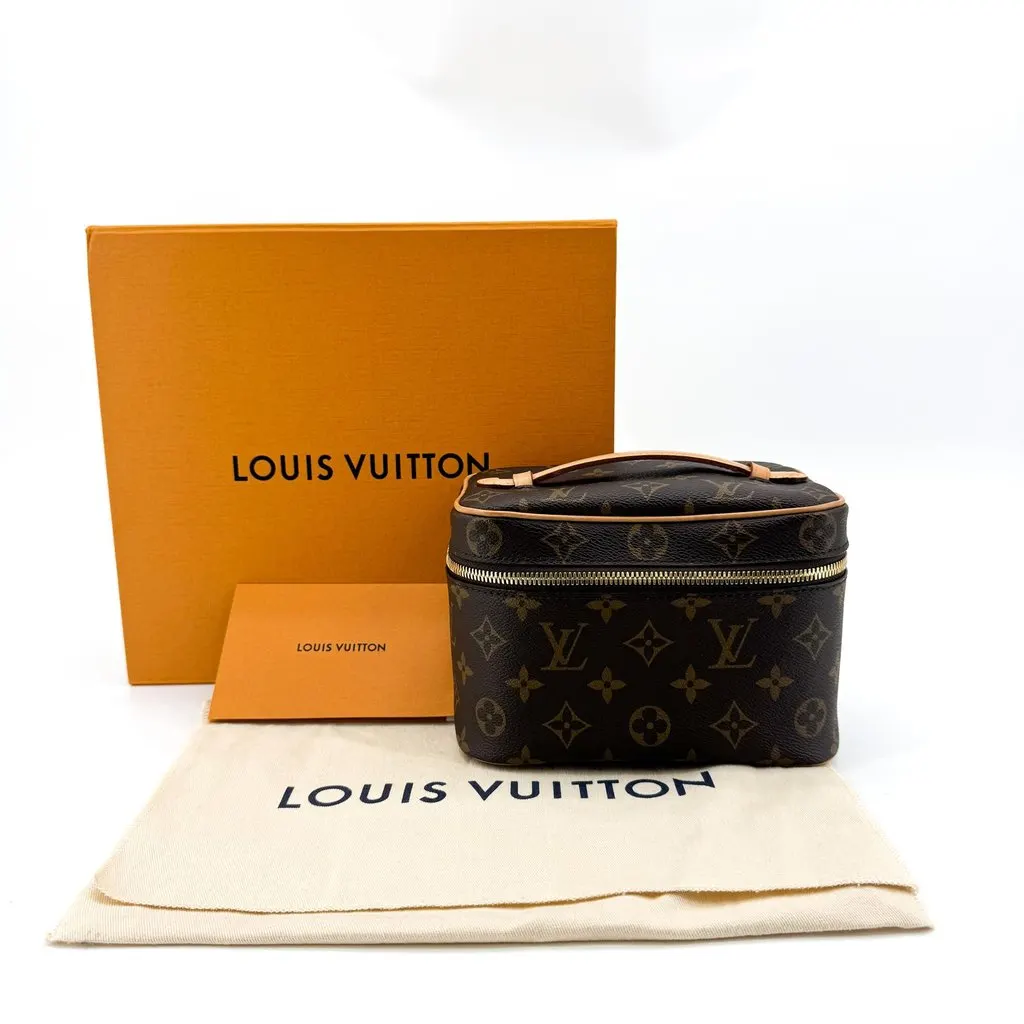Louis Vuitton Monogram Nice Mini Beauty Case Brown Brown Canvas Very good - Back View