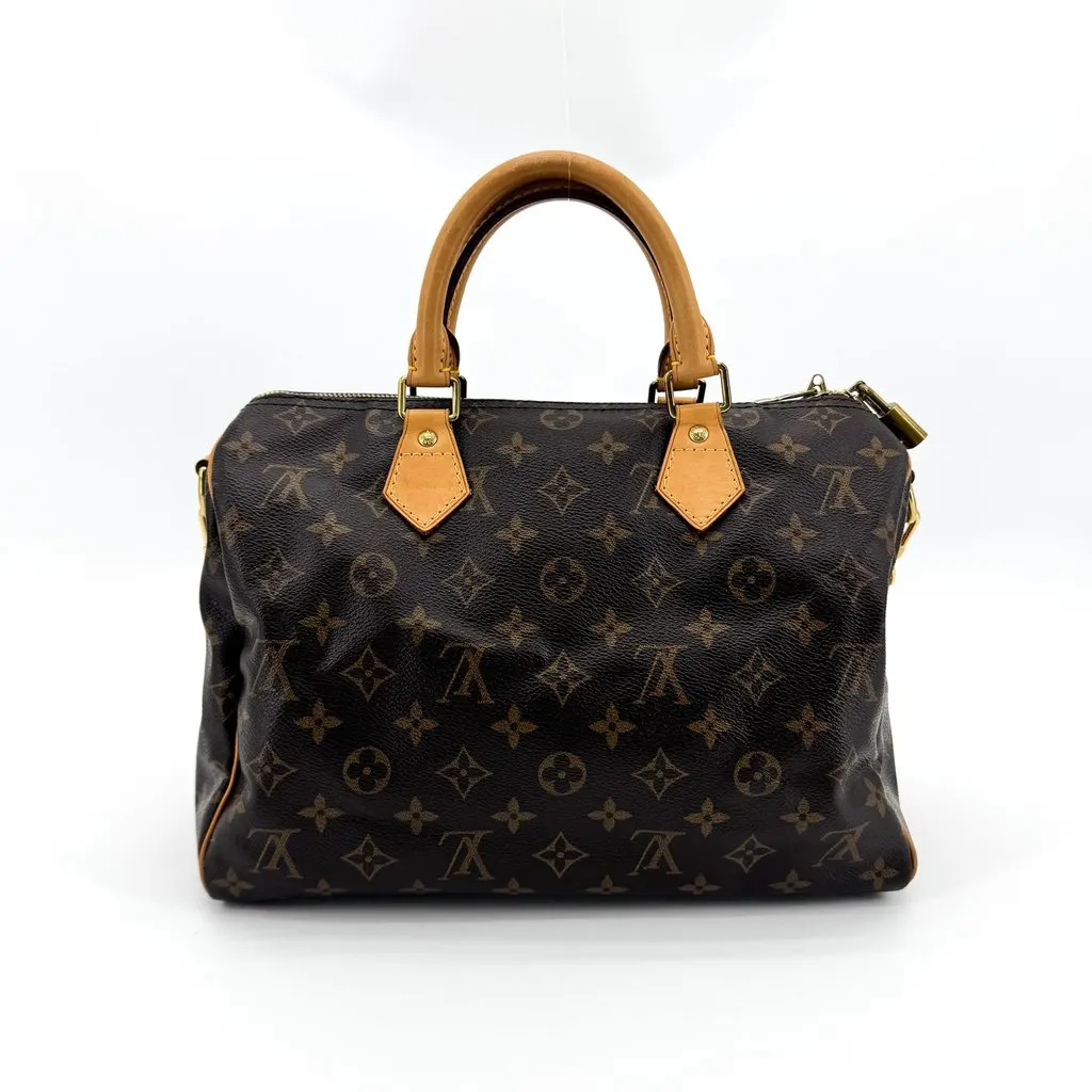 Louis Vuitton Monogram Speedy Bandouliere 30 Brown Brown Canvas Good - Inside View