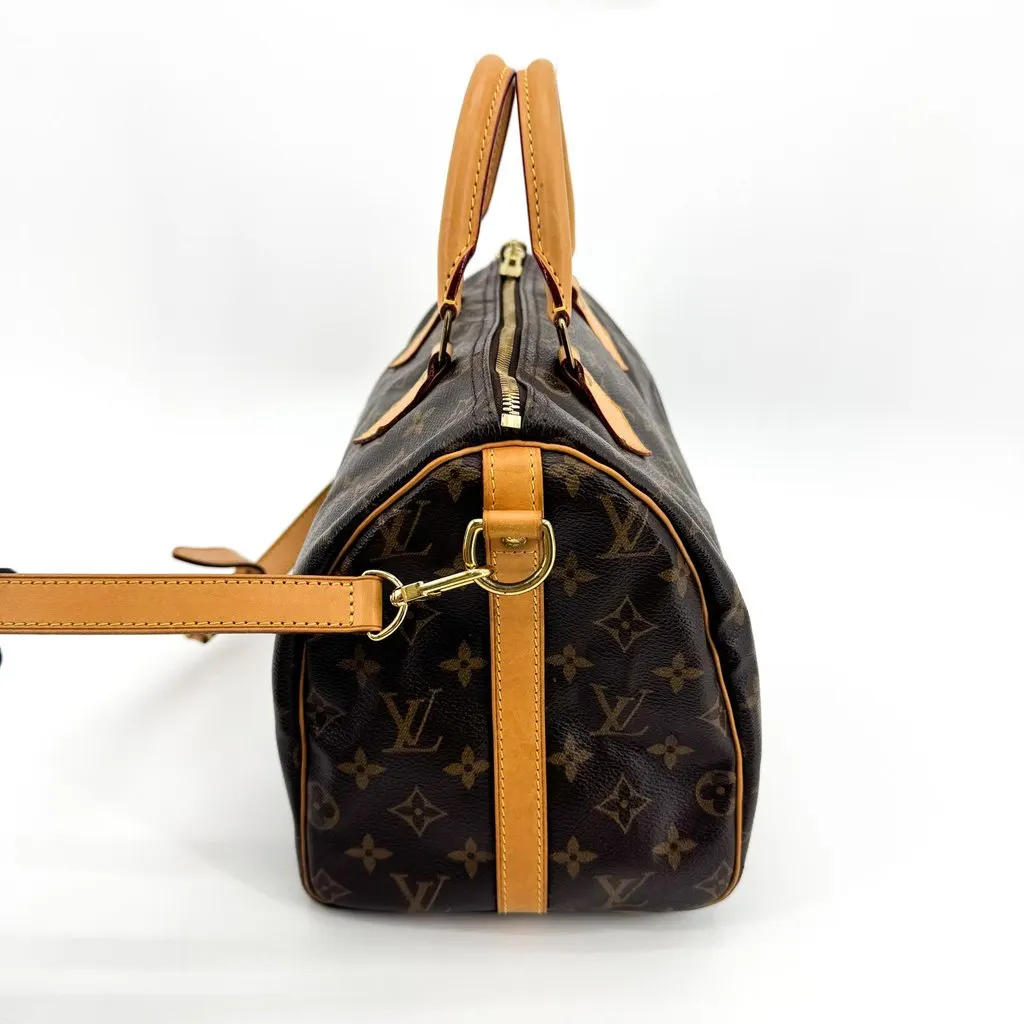 Louis Vuitton Monogram Speedy Bandouliere 30 Brown Brown Canvas Good - Model View