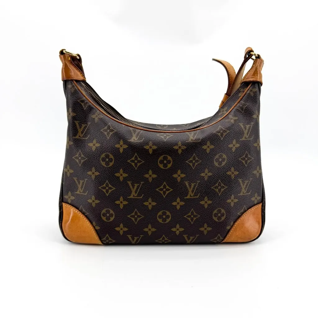 Louis Vuitton Monogram Boulogne 30 Shoulder Bag Brown Brown Canvas Good - Back View