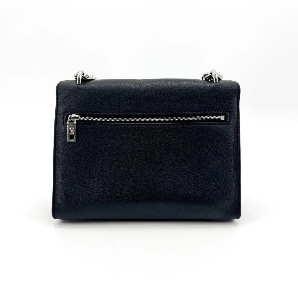 Louis Vuitton Lockme II Shoulder Bag Black Silver Hardware Black Leather Good - Inside View