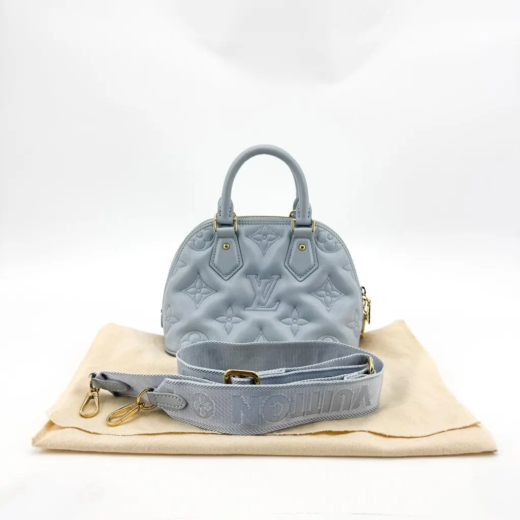Louis Vuitton Bubblegram Alma BB Glacier Blue Blue Leather Good - Back View