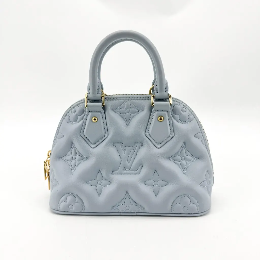 Louis Vuitton Bubblegram Alma BB Glacier Blue Blue Leather Good - Inside View