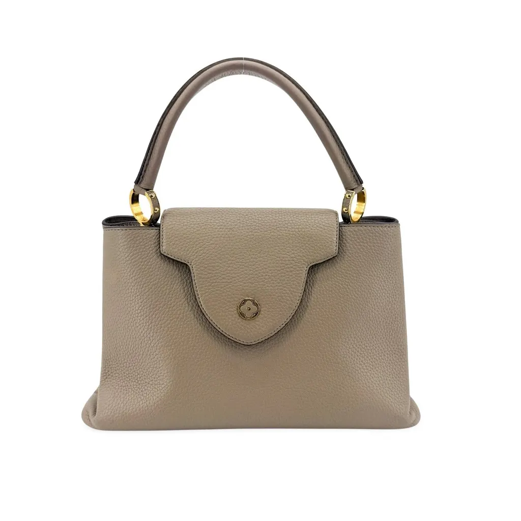 Louis Vuitton Capucines BB Galet Beige Leather Good - Front View