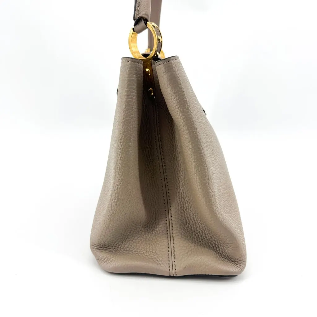 Louis Vuitton Capucines BB Galet Beige Leather Good - Model View