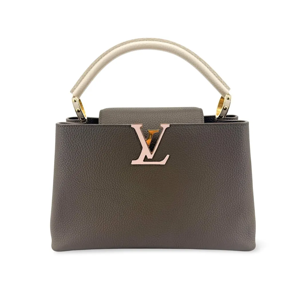 Louis Vuitton Capucines BB Taurillon Galet Beige Leather Very good - Front View