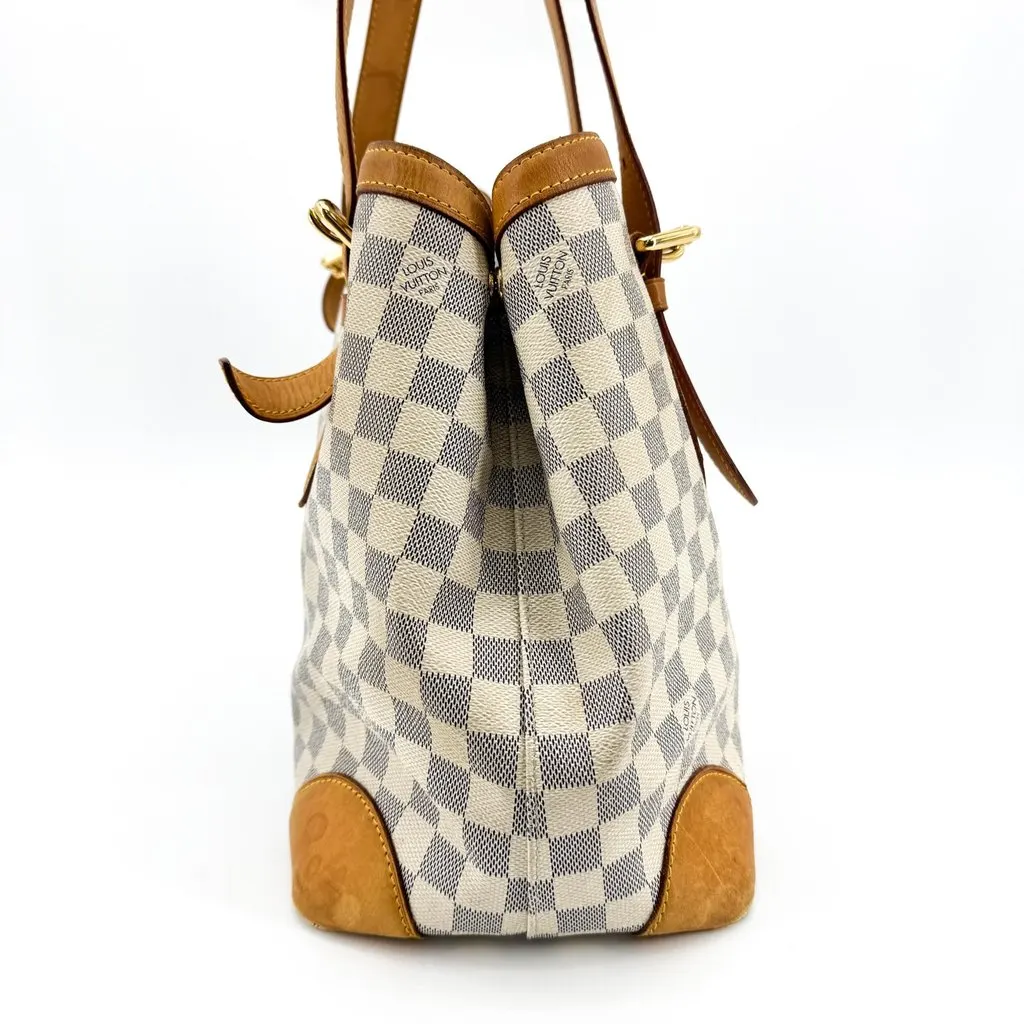 Louis Vuitton Damier Azur Hampstead PM Beige Canvas Good - Model View