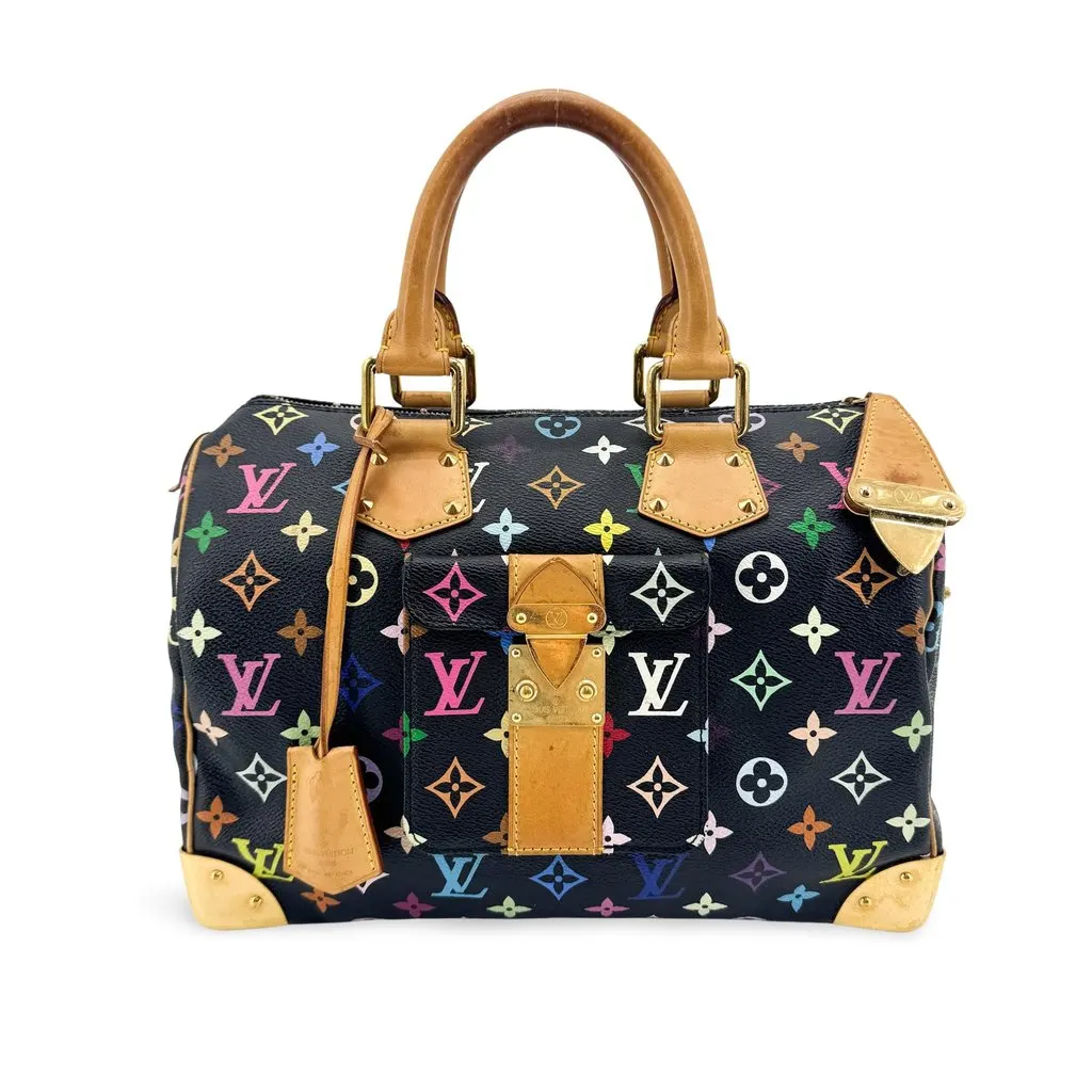 Louis Vuitton Monogram Multicolor Speedy 30 Black