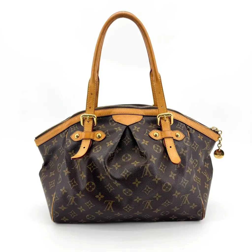 Louis Vuitton Monogram Palermo PM Shoulder Bag Brown Canvas Good - Back View