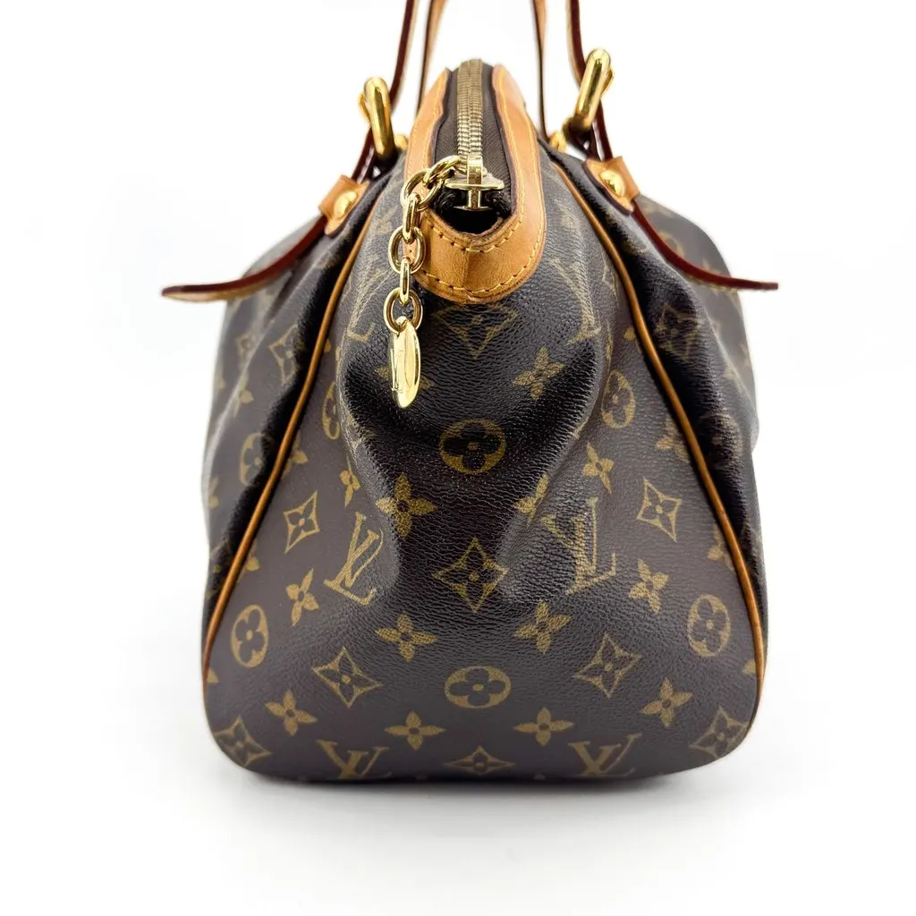 Louis Vuitton Monogram Palermo PM Shoulder Bag Brown Canvas Good - Inside View