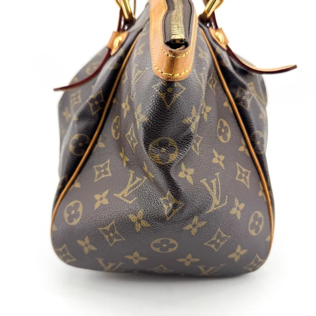 Louis Vuitton Monogram Palermo PM Shoulder Bag Brown Canvas Good - Model View