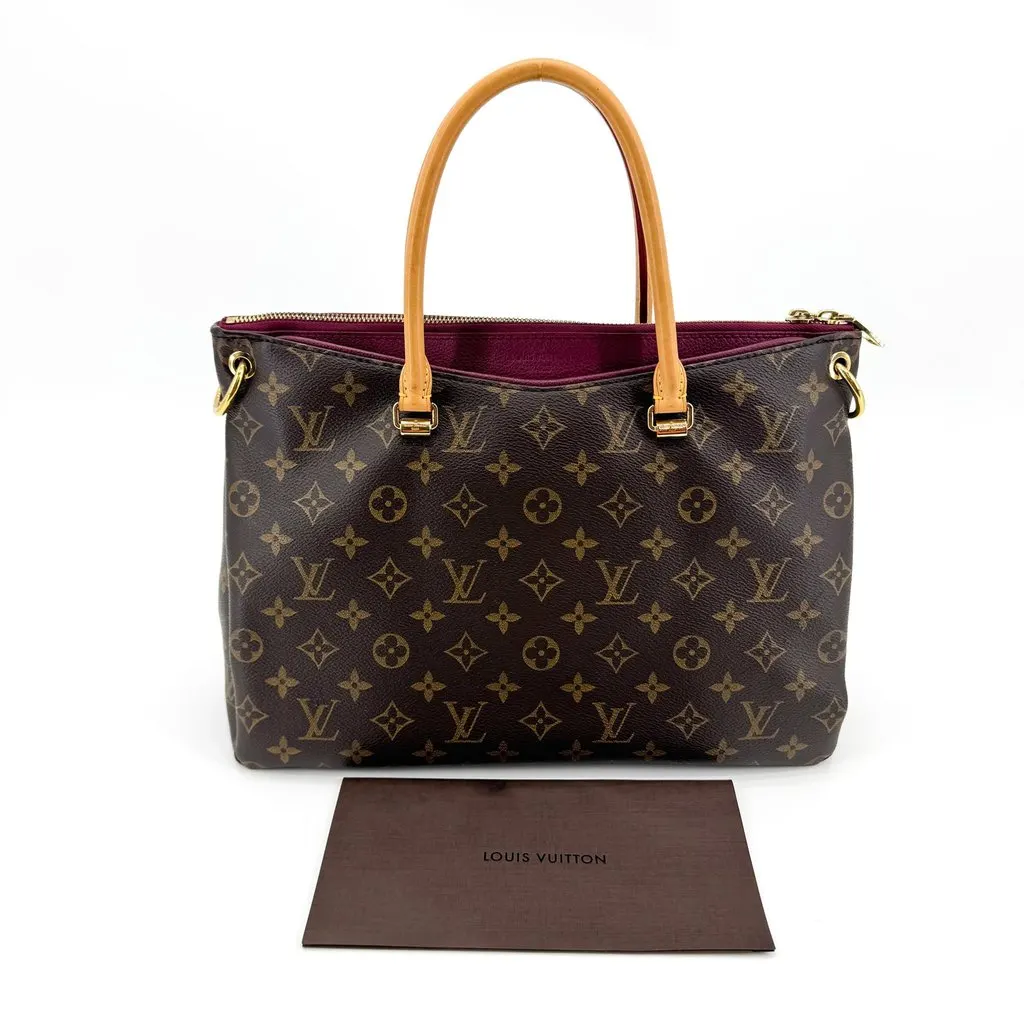 Louis Vuitton Monogram Pallas MM Aurore Brown Canvas Very good - Back View