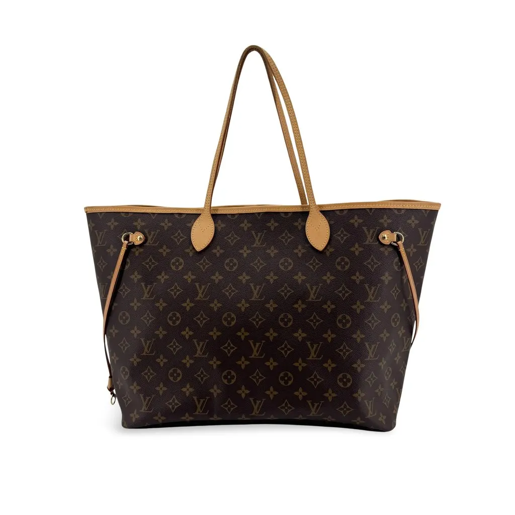 Louis Vuitton Neverfull MM Monogram Brown Beige Canvas Very good - Front View