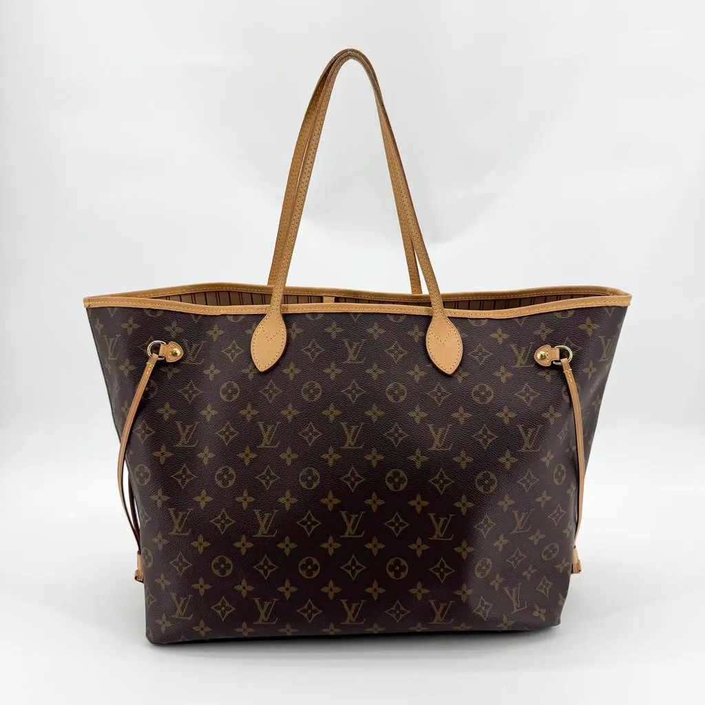 Louis Vuitton Neverfull MM Monogram Brown Beige Canvas Very good - Inside View