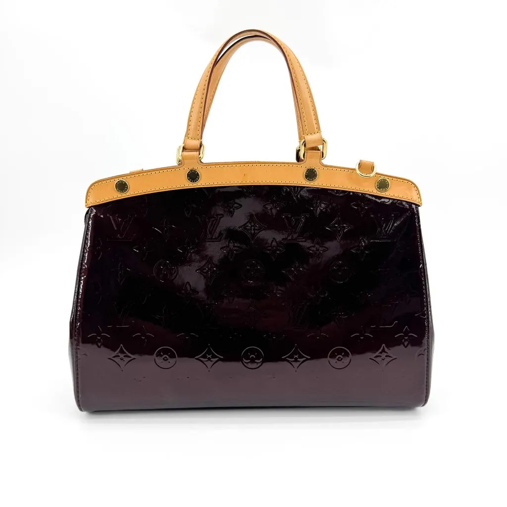 Louis Vuitton Monogram Vernis Brea MM Amarante Beige Leather Good - Inside View