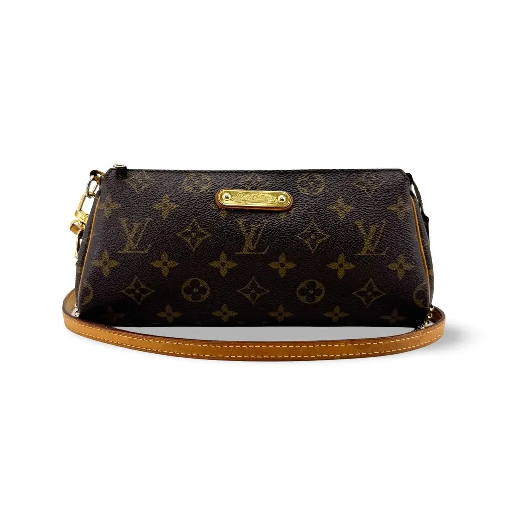 Louis Vuitton Monogram Eva Clutch Brown Canvas Very good - Front View