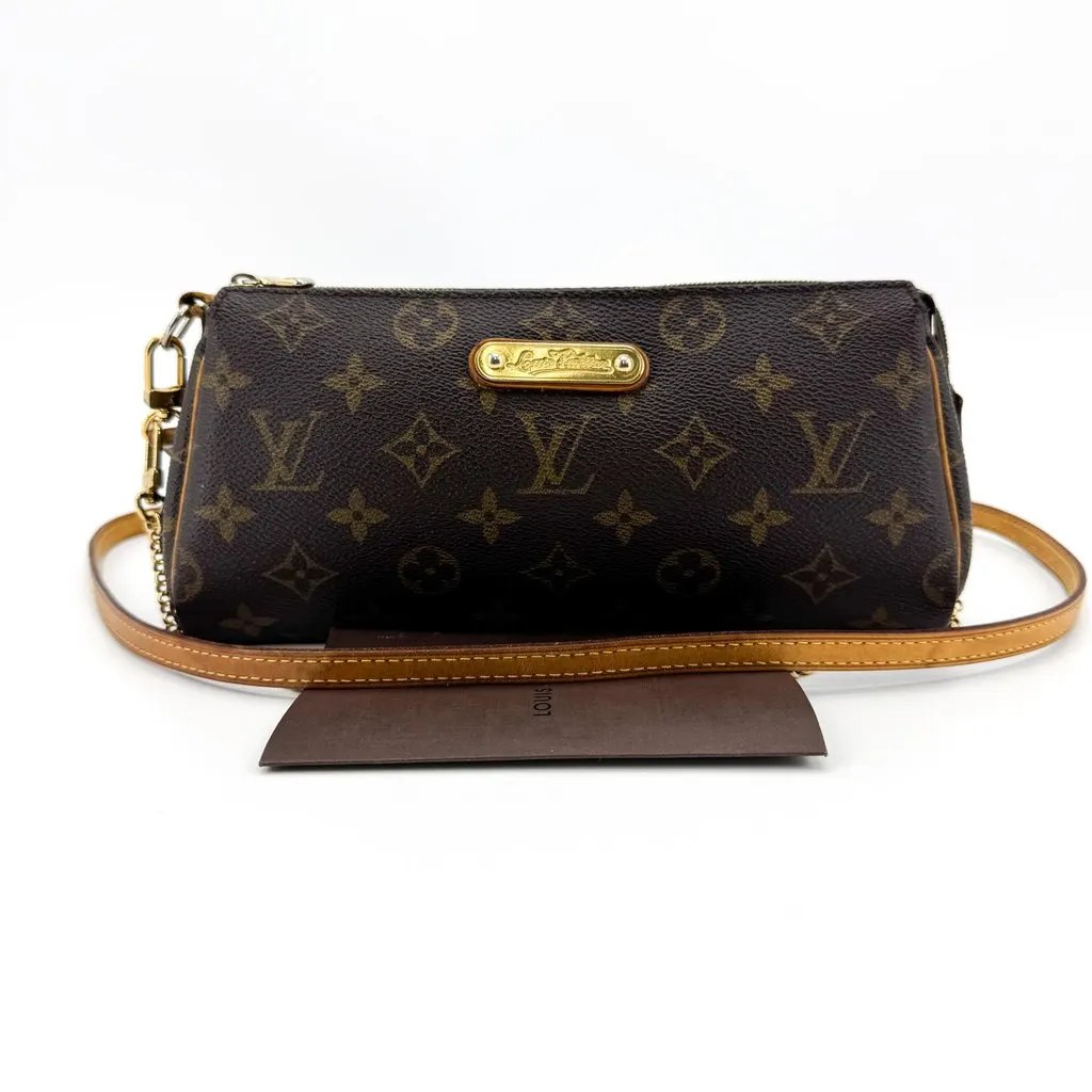 Louis Vuitton Monogram Eva Clutch Brown Canvas Very good - Back View