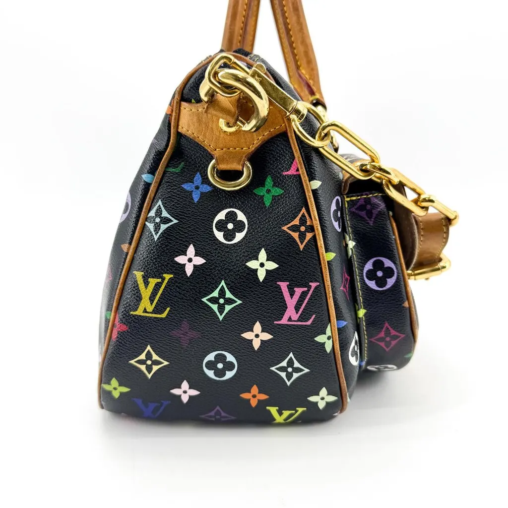 Louis Vuitton Monogram Multicolore Rita Black Black Canvas Good - Box View